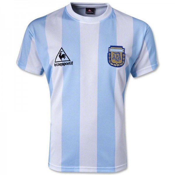 Argentina Retro Home Soccer Jersey Manadona Commemorative Edition Shirt 1986